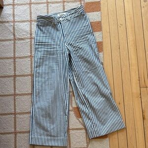 Madewell Emmett pants in blue stripe (size 24)